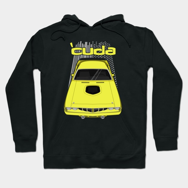 Plymouth Barracuda 1971 - Yellow Hoodie by V8social